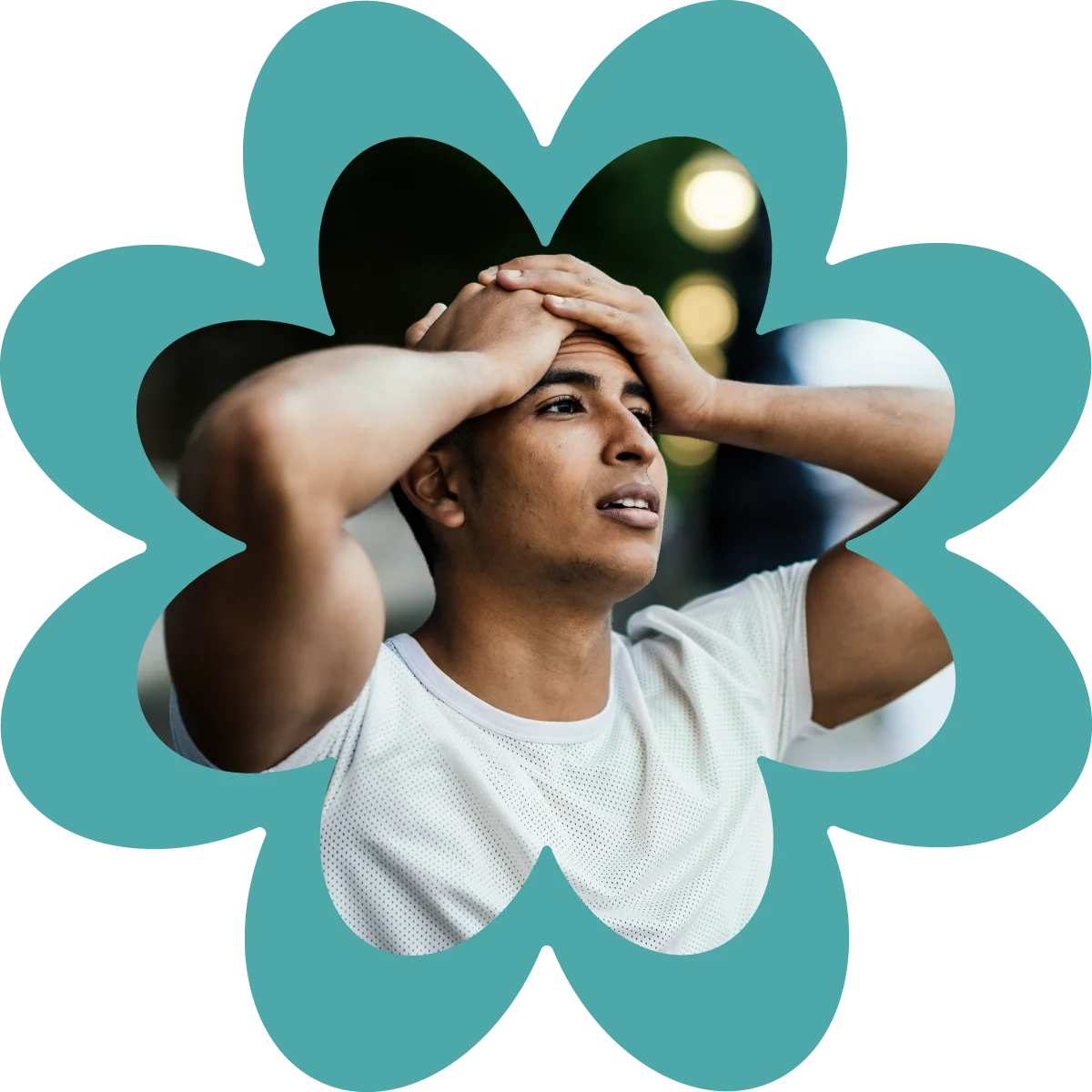 man worried about partner's unexpected pregnancy