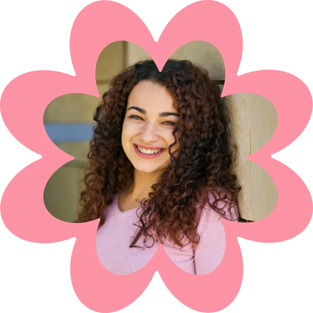 happy young woman with nose ring